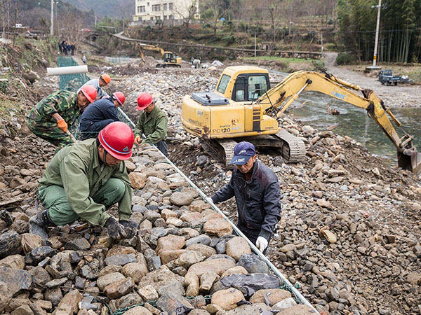 晟特格賓石籠產品在山東濟南河道應用 晟特格賓石籠產品在山東濟南河道應用
